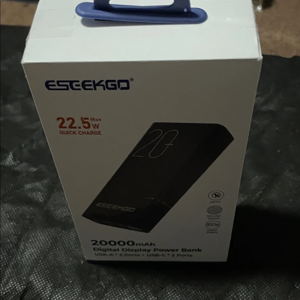 Gray Digital Display Power Bank 20000mAh